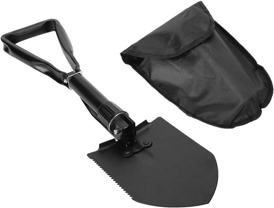 Draagbare - Spade - Multifunctioneel - Opvouwbaar - Schep - Kamperen - Outdoor - Tuinieren - Grijs met zwart design van Walfort