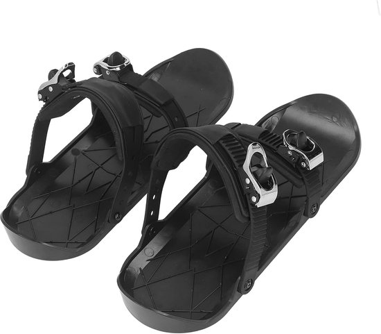 Draagbare Winterski's - Mini-skischaatsen voor Buitenskiën - Eenvoudige Bediening voor Alle Volwassenen - Geschikt voor VS 5-14 - Zwart - Eén Maat van Merkloos	