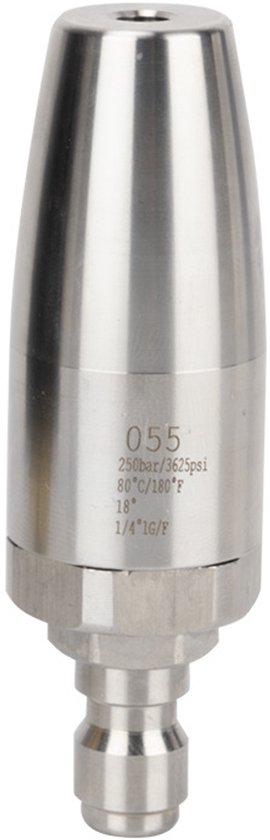 Draaibare spuitmond 3600 PSI - Roestvrij staal, 055 opening van Merkloos	