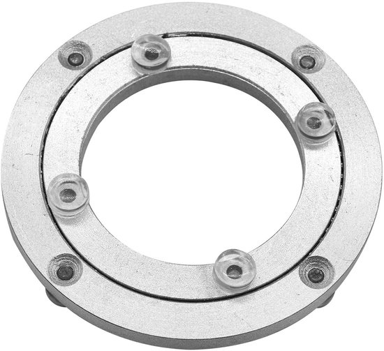Draaitafel van aluminiumlegering, Heavy Duty draaibare draaitafel Lazy Susan roterende lager draaitafel ronde eettafel gladde draaibare plaat hardware, 4 '' van Merkloos	