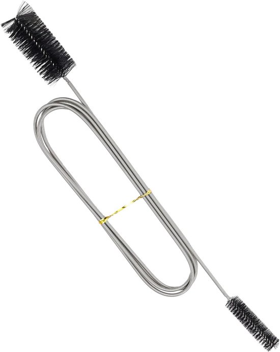 Drain borstels - lange 2 m buisborstel - buis schoonmaakborstel - dubbelzijdig gebruik voor afvoerbuizen en riolering - ideaal voor keuken en badkamer van Merkloos	