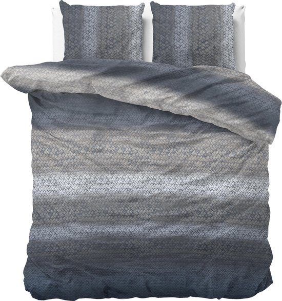 Dreamhouse dekbedovertrek Flanel Gradient Knits Blauw 200 x 220 cm van Dreamhouse