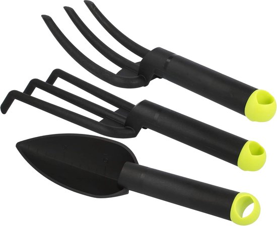 Drie-in-één Premium Tuingereedschapset Voor Tuin En Balkon: Cultivator - Bloemenschepje & Bloemvork van Merkloos	