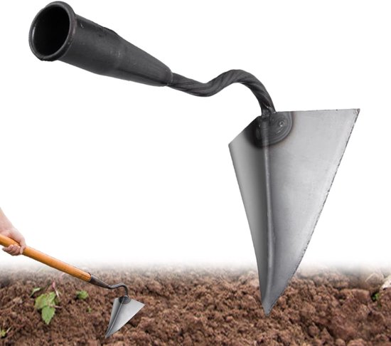 Driehoekige Schoffel - Mestschoffel Cultivator - Onkruid Verwijderen - Ergonomisch Ontwerp - 19 x 31 x 12 cm van Merkloos	