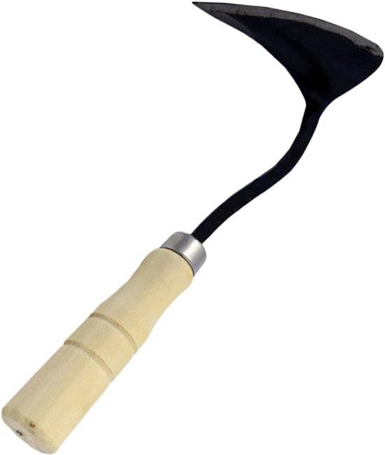 Driehoekige Schoffel - Tuingereedschap Wieden - Onkruid Verwijderen - Houten Handvat - 30 x 13 cm - Niet gespecificeerd