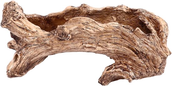 Driftwood Planter - Resin Succulent Pot - Vintage Tree Root Stump Log Flower Container voor Thuis en Tuin Decoratie van Merkloos	