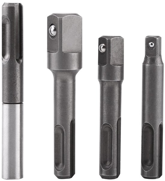 Drill chuck - SDS Plus shank set - SDS Plus shank naar 1/4" hex cap adapter - 1/4" 3/8" 1/2" vierkante boor verlengkoppeling voor elektrische boor adapter van Merkloos	