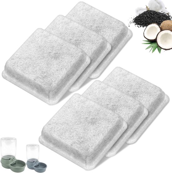 Drinkfonteinfilter, huisdier, wit filterschuim, kattenfonteinfilter, vervangingsfilter voor kattenfontein, roestvrij staal, kattenfonteinfilter met koolfilter en schuimfilter van Merkloos	