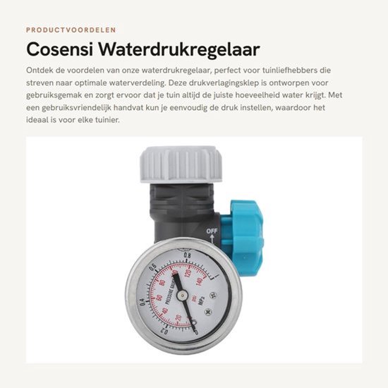 Drukregelaar Hoge Nauwkeurigheid - Drukregelaar Water - Drukregelaar Tuin - Drukregelaar Compressor - Drukregelaar Veiligheid - Verstelbare Handgreep - Waterdrukregelaar