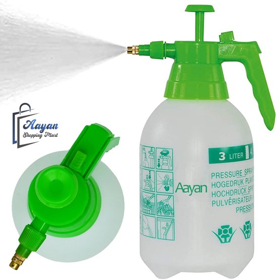 Druksproeier 3L – Hand Plantenspuit voor Tuin & Kamerplanten – Verstelbare Sproeikop – water sproeier tuin – sproeier voor planten – tuin gereedschap sproeier – sproeier kamerplanten – drukspuit met maatverdeling – plantenspuit 3L – wit – 43289 van Merkloos	