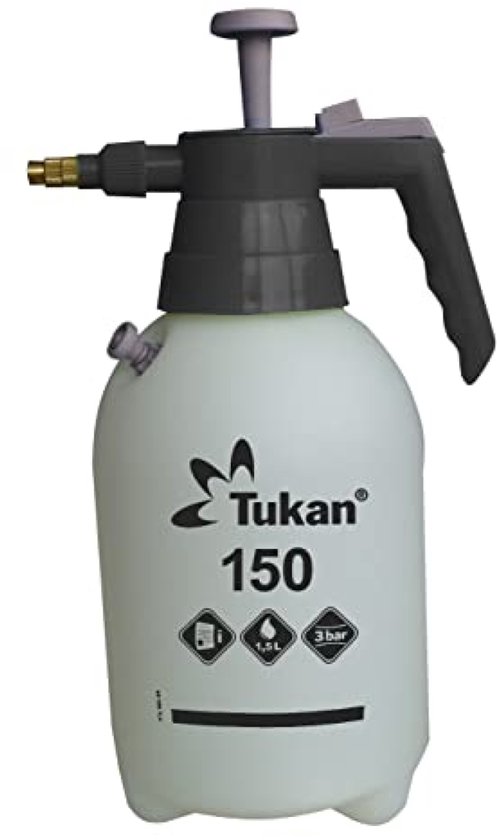 Drukspuit 1,5 Liter met verstelbare messing sproeikop | Plantenspuit voor tuin, balkon en huishouden | Max. 3 bar druk | Voor bewatering, plantenbescherming en reiniging van Merkloos	