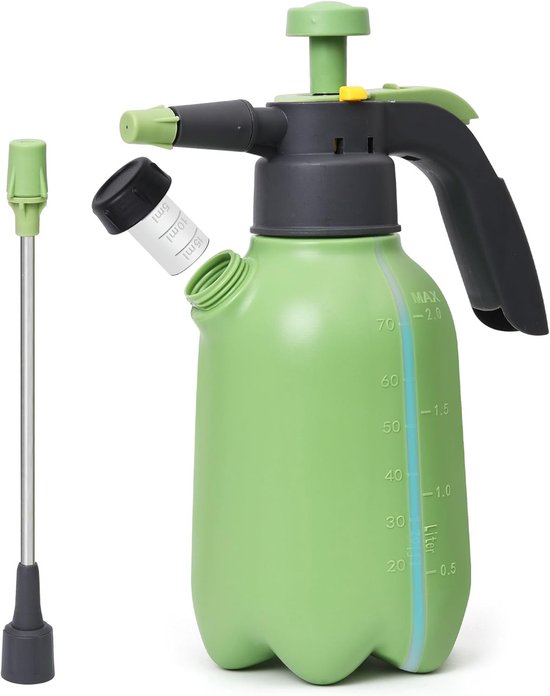 Drukspuit 2 Liter met Twee Verstelbare Sproeiers voor Tuin en Onkruidbestrijding