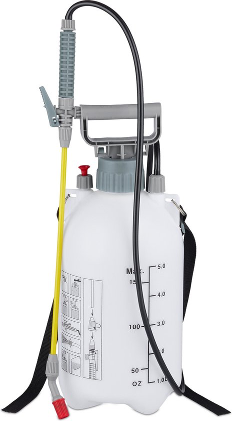 drukspuit 5 liter - druksproeier onkruid - onkruidverdelger - plantensproeier van Merkloos	