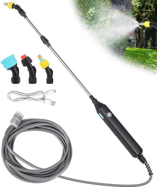 Drukspuit - telescopische verlenglans - met 3 m slang - Tuinsproeier - Plantensproeier - spuit - Tuingereedschap - drukspuit voor tuin, erf, gazon, onkruid