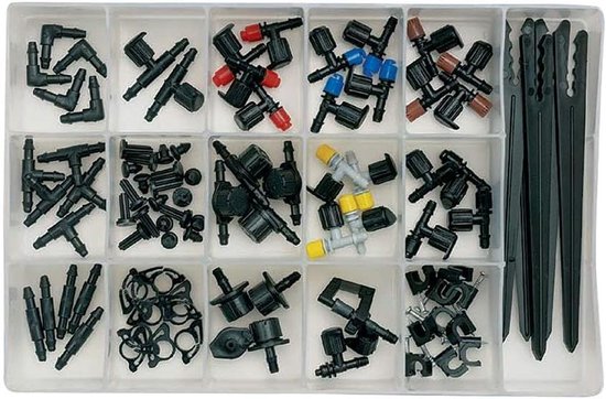 Druppelirrigatieset - Bewateringsset - Planten Water Geven - Water Besparend - 92-Delig van Merkloos	