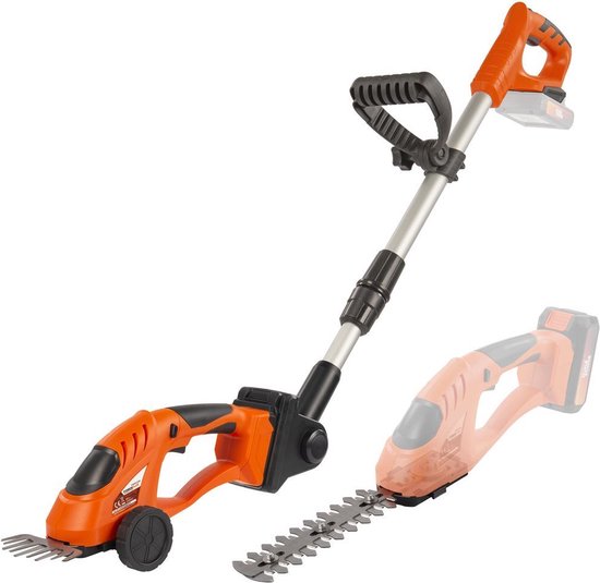 Dual Power Accu-heggenschaar / grasschaar POWDPG75300 - Accu-haagschaar van 20 V, zonder accu en lader, messen van 100 mm (grasschaar) en 185 mm (accu-heggenschaar) en snijafstand van 8 mm van Powerplus