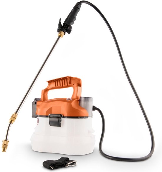 Dual Power Drukspuit op accu POWDPG80400 - 20 V Druksproeier met telescopische lans, 5 bar druk en 30 l/hour debiet, 4 L capaciteit, zonder accu en lader, tuingereedschap van Merkloos	