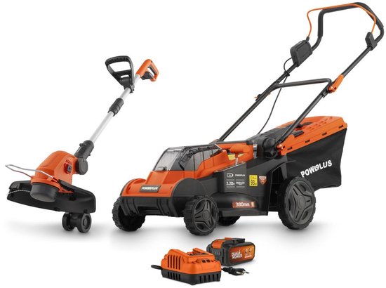 Dual Power Tuingereedschapsset borstelloos POWDPG75569 - 2 items incl. batterij 2x20V 5.0/2.5Ah en lader, 1 acc.