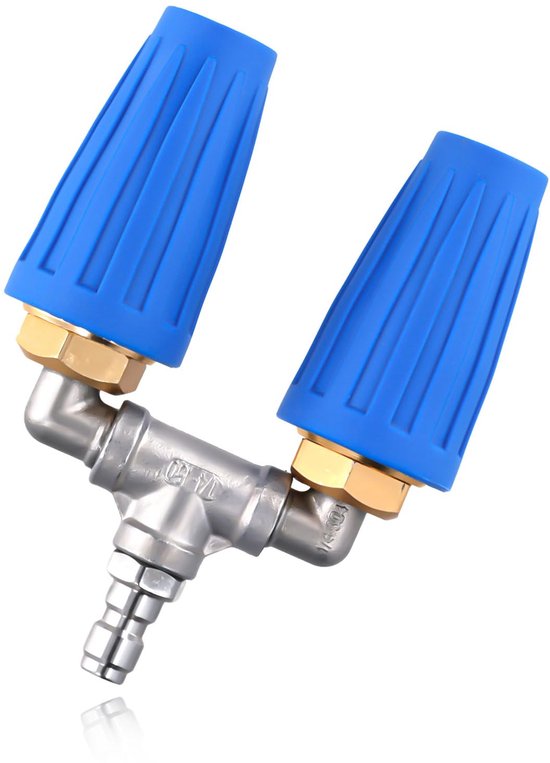 Dubbele Roterende Hogedrukreinigersproeier, Turbosproeier Hogedrukreiniger met 1/4" Snelkoppeling 4000PSI 4-6 GPM voor Tuin Auto Beton Baksteen Vinyloppervlak van Tool Daily