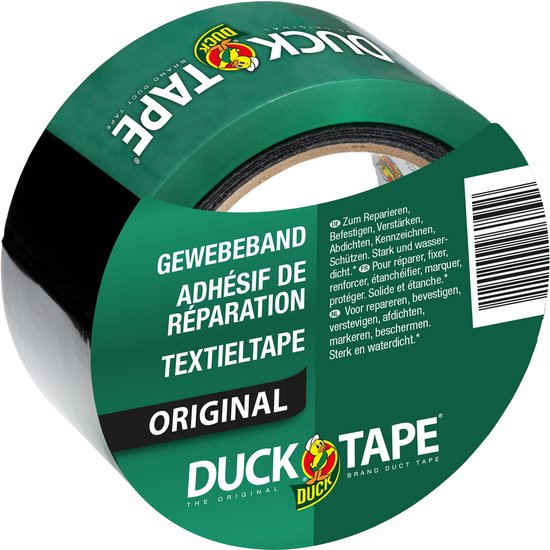 Duck tape – 50 mm x 25 m – zwart van Pattex