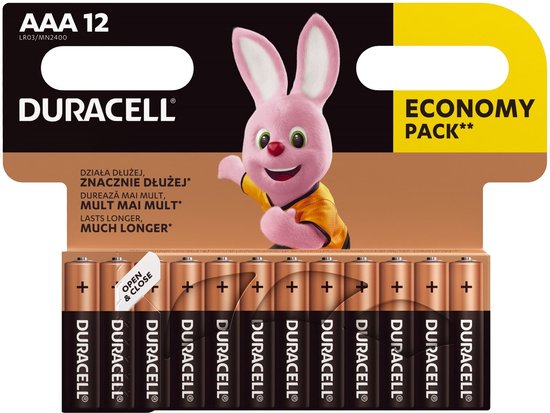 Duracell AAA Alkaline - Batterij - 1,5 V - 12 stuks van Duracell