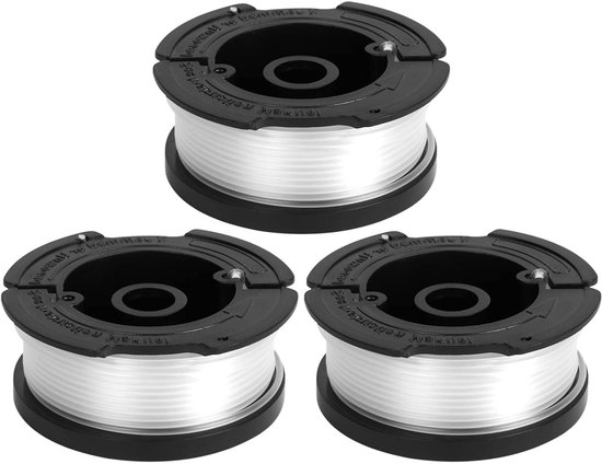 Dussdote Spoelklos - Spoel - Trimdraad - Spoelen - Vervangende spoelen - Maaidraad - Spoeldraad - Draadspoel - Grastrimmer kantenmaaier - Trimmerdraad - Met draad - Geschikt voor Black & Decker - 3 stuks van Dussdote