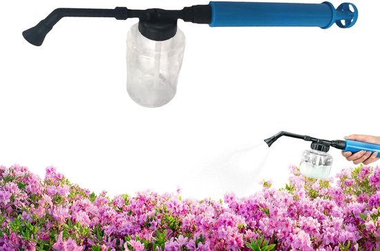 Duster - Bestuiver - Fruitbloeiende bestuivingstool - Tuinstofzuiger Poeder Applicator - Draagbaar - Plantenstofzuiger - Diatomeeënaarde Sproeier met Push-Pull Luchtpomp - Geschikt voor binnen- en buitenkassen - Blauw van Merkloos	