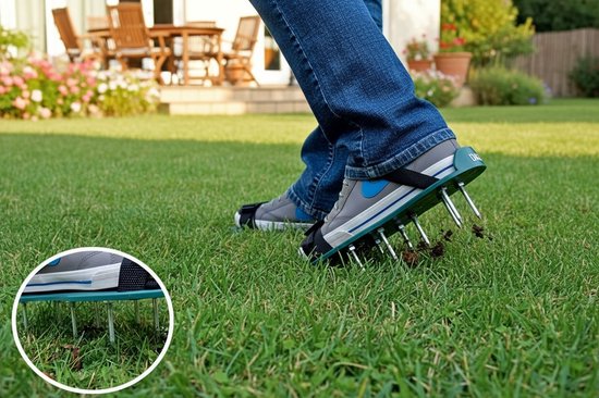 Dutchers® Grasbeluchter Schoenen – Lawn Aerator Spikes – Bodem Beluchter – Tuingereedschap voor Gazon Onderhoud