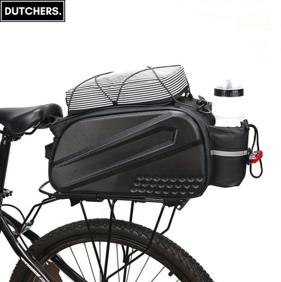 Dutchers.® Hard Shell Fietstas - Bikepacking - Afneembaar - Schoudertas - Handtas - Enkele Fietstas - Zwart - 14 Liter van Dutchers.®