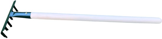 Dutchlander Tuinharkje - 6 tanden - metaal dennengroen - essenhouten handvat - 550 mm van Dutchlander