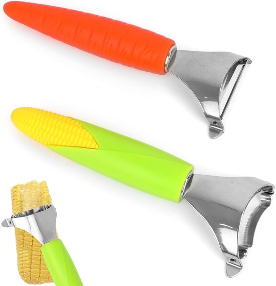 Duurzame Maïsontkorrelaar en Fruitenschiller met Antislip Handvat voor Keukenaccessoires en Tuinieren