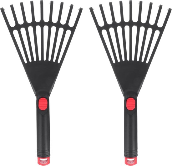 Duurzame Plastic Bladhark Set voor Tuinieren, 2 Stuks, Handhark, Tuinonderhoud en Grasverzorging van Merkloos	
