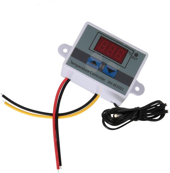 Duurzame Thermostaatschakelaar - Temperatuurregelaar met Digitaal Display - Waterdichte Sensorsonde (110-220V/1500W)