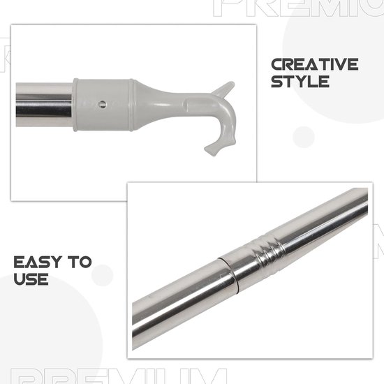 Duw-trekstangen Set - Raamstokken - Dakramen Bediening - Uitschuifbaar tot 150cm - 2 Stuks - Zilver van Merkloos	
