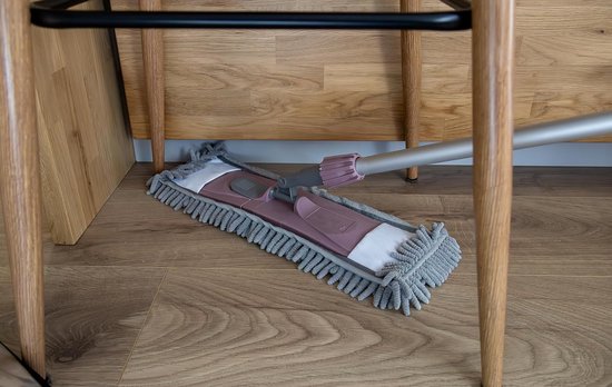 Dweilset met Telescoopsteel 140cm en Microvezel Platte Dweil van Merkloos	
