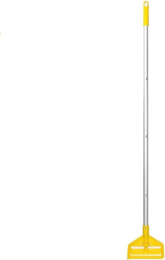 Dweilsteel - Vervangende steel - Vloeren reinigen - Verbeterde klem - 150 cm - Zilver