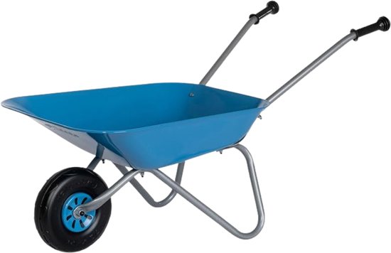 DYNA® Kruiwagen Kind - Kruiwagen Speelgoed - Tuingereedschap Kind - Blauw - ‎50cm x 38cm x 13cm van Merkloos	