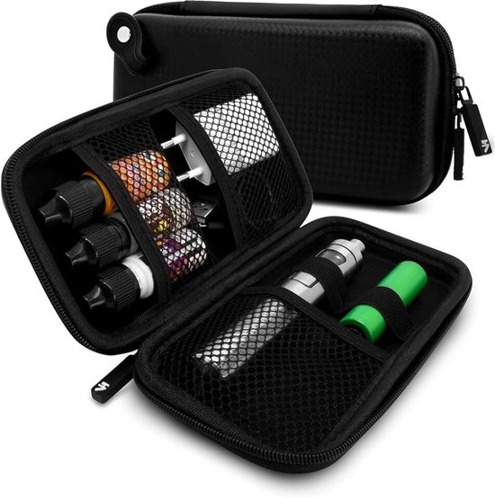 E-Sigaret Tas | Vape Hoesje Etui voor Vloeistof en Accessoires voor Onderweg (Eva-black)