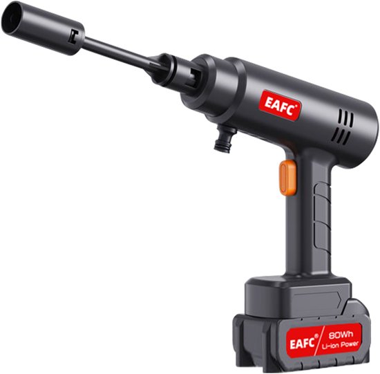 EAFC Draadloze Hogedrukreiniger - Auto Was Set - Terrasreinigers Groenaanslag - Hogedrukspuit - Incl. 48V20000 mAh Accu - Zwart van Merkloos	