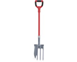 EASYmaxx spitvork 114 cm zwart/rood/grijs met wortelzaag van Merkloos	