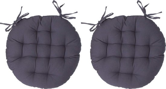 Eazy Living Stoelkussen Lys - Grijs – 40 x 40 Cm – 4 Stuks van EAZY LIVING