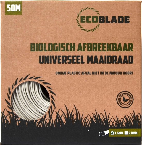 EcoBlade - biologisch afbreekbaar maaidraad / trimmerdraad / trimdraad / grastrimmerdraad - 1.6mm - 50 meter van EcoBlade