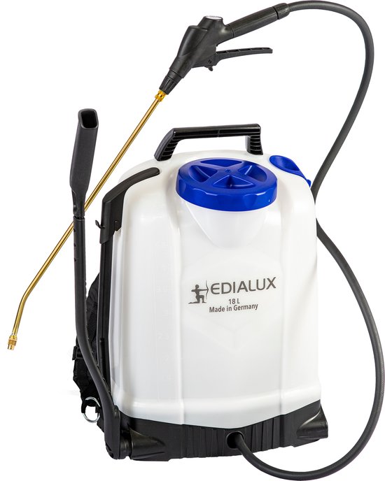 Edialux Rugsproeier 18 liter met drukmeter, Topaz 18 Drukspuit van Merkloos	
