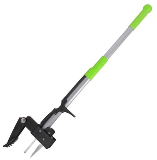 Efficiënte onkruidtrekker met roestvrijstalen klauwen en voetpedaal voor tuinieren van Merkloos	