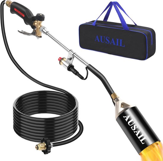 Efficiënte Propaan Onkruidbrander met Turbo Trigger en Lange Slang - Verbrandt Onkruid, Asfalt, IJssneeuw en Meer van WELDINGER