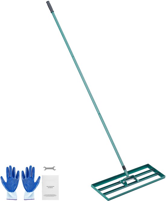 Egaliseerhark voor gazon, 76,2 x 25,4 cm, Robuuste Egaliseerhark met 198,1 cm Lange Stalen Steel, tuin- en Tuingereedschap voor Golfgras, Boerenerf van Merkloos	