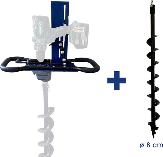 EGI RJ110 - Accuboor boorhouder met 80mm boor - voor eigen accuboor - uitgaande as 20 mm - Elektrische grondboor van EGI