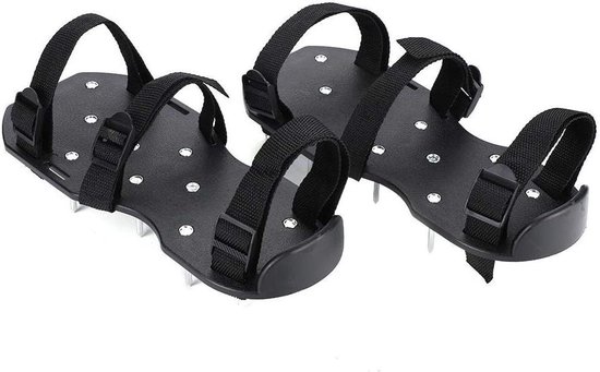 EGoods - Gazonbeluchter schoenen voor verticuteren en beluchten van gazon - verstelbare riemen - puntige nagels - één maat van Merkloos	
