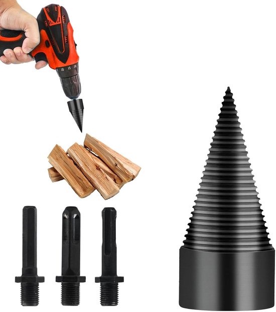 EGoods - Houtsplijter 42 mm boorkegel voor houtsplijten - trappenboor - brandhoutsplijter van Merkloos	