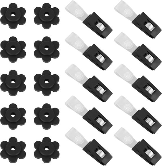 EGoods - Tuinvlaggenrubberen Stoppers en Clips, Bloemvorm Anti-Wind Vlaggenhouderclips voor Tuin, Gazon en Buiten.